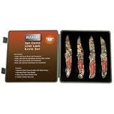 Maxam 4pc Camouflage Liner Lock Knife Set