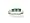 14K White Gold Genuine Square Emerald 3-Stone Ring - Size 4