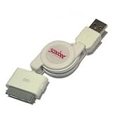 Scoobee iPod retractable USB 2 sync and charging cable - white