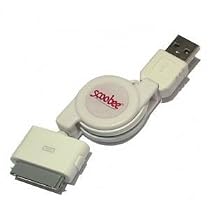 Scoobee iPod retractable USB 2 sync and charging cable - white