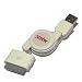 Scoobee iPod retractable USB 2 sync and charging cable - white