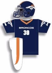 Denver Broncos Kids/Youth Football Helmet Uniform Set