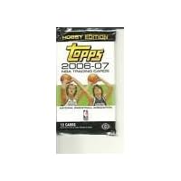 2006 /07 Topps Basketball Cards Unopened Hobby Pack (12 cards per pack) - Look for Randomly inserted autographs of Larry Bird, Adam Morrison, Dwayne Wade and JJ Redick) and Star cards of Lebron, Kobe, and rookie cards of Brandon Roy, and Rondo.