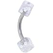 BELLY - 7/16 Clear DICE Belly Button Ring