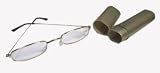 PKG (3) Low-Profile Reading Glasses 1X to 3X in Assorted Style Metal Frames and Plastic Cases.