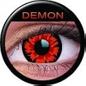 Farbige Kontaktlinsen crazy Kontaktlinsen crazy contact lenses D&auml;mon Demon rot 1 Paar inkl. 60ml Kombil&ouml;sung und Kontaktlinsenbeh&auml;lter