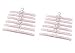 Benders Satin Covered Hangers- Set of 12- Pink