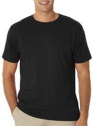 Anvil Mens' Eco-Friendly Lightweight Tee (Black) (Small)