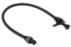 Lokar XTD-3700FM Firewall Mount Transmission Dipstick with Black Stainless Steel Housing and Black Fittings for GM 700-R4 Transmission