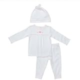 Carters White Pointelle 3-Piece Layette Set with Cap, Newborn