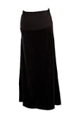 Lilo Maternity Long Velour Skirt Black