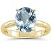 2.25 Cts Aquamarine Solitaire Ring in 14K Yellow Gold-7.5
