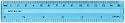 Pocket Ruler, Length 6in., Clear, Inches and Millimeters