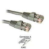 100ft GRAY Category 5e Cat5e Molded Snagless Ethernet Network Patch Cable Cord for Internet Router Switch Hub and Gaming - Gold Plated Male to Male RJ45 Connectors for Base-T Networks - Works best for your desktop laptop router modem switch hub DSL xBox PS2 or PS3