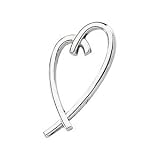 14k White Gold Metal Fashion Heart - JewelryWeb
