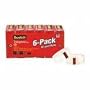 Scotch Transparent Glossy Tape, 1-Inch Core, 0.75 Inch x 36 Yards, Clear, Six per Box (600-6PK)