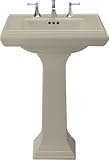 Kohler 27 Centerset Fireclay Bathroom Sink with Overflow and 3 Pre Drilled Faucet Holes from the Memoirs Collection Sandbar - K-2258-4-G9