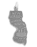 Sterling Silver New Jersey Charm