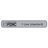 MMF Industries 2837087B01 Vinyletter, Magnetic Radius Corner Nameplate with FDIC Logo, 8-11/16W x 1-3/4H Inch, None, Black Letters, Gray Nameplate, Blank, Plastic (Each) MMF Industries 2837087B01 Vinyletter, Magnetic Radius Corner Nameplate with FDIC Logo, 8-11/16W x 1-3/4H Inch, None, Black Letters, Gray Nameplate, Blank, Plastic (Each)