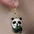 Panda - Chinese Panda Figurine Jewelry - Earrings