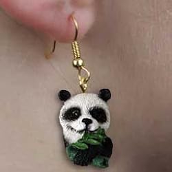 Panda - Chinese Panda Figurine Jewelry - Earrings
