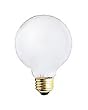 60 Watt G-25 Globe Decorative Light Bulb, White