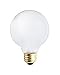 60 Watt G-25 Globe Decorative Light Bulb, White