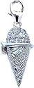 Ice Cream Cone, 14K Gold Diamond Charm