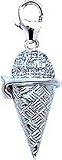Ice Cream Cone, 14K Gold Diamond Charm