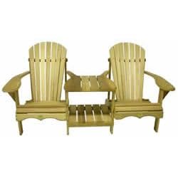 Click here to buy Outdoor Adirondack Tete-A-Tete Kit - Cedar by The Bear Chair.