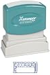 Xstamper One-Color Title Message Stamp, Entered, Pre-Inked/Re-Inkable, Blue (1205)