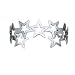 Sterling silver open star bangle
