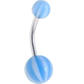 BELLY - Sky Blue BEACH BALL Banana Belly Ring by 