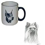 Yorkshire Terrier Country Mug, Porcelain by Rosalinde (12 oz.)