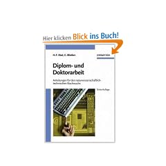 Diplom- und Doktorarbeit Anleitungen f�r den naturwissenschaftlich-technischen Nachwuchs