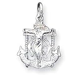 Sterling Silver Mariner Cross Pendant with 20 Inch Sterling Silver Chain