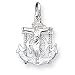 Sterling Silver Mariner Cross Pendant with 20 Inch Sterling Silver Chain