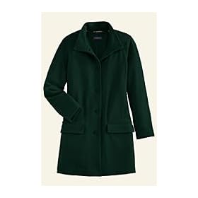 Ladies Plus Size Funnelneck Wool Coat by Lands' End