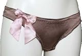 Silk Knickers with Bow Mink with Pink