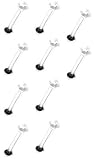 12G Straight Barbell Retainer Set of 10