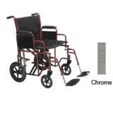 Drive Medical Bariatric Steel Transport Chair 20 Inches Seat Width Chrome - 1 Ea