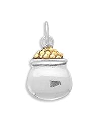 Sterling Silver/18K Gold Plated Pot of Gold Charm