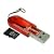 Kingston USB microSD Reader + Card - Card reader ( microSD, microSDHC ) - flash: microSD - 2 GB - Hi-Speed USB