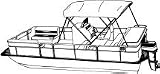CARVER INDUSTRIES INC FOUR BOW SQUARE TUBE BIMINI TOPS WITH MATCHING ZIPPERED STORAGE BOOT FABRIC AN