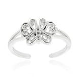 Sterling Silver Butterfly Toe Ring
