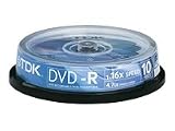 Review  DVD-R47CBED10 / TDK - 10 x DVD-R 4.7 GB 16x - Spindle - Storage Media