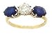 Estate 2.37 ct tw Diamond and Sapphire Anniversary Ring