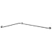 Bobrick 68137 304 Stainless Steel Two-Wall Tub/Shower Toilet Compartment Grab Bar, Satin Finish, 1-1/2" Diameter x 36" Width x 54" Depth