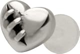 Wounded Heart .925 Sterling Silver Labret Lip Ring / Tragus Earring