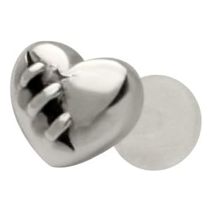 Wounded Heart Sterling Bioplast Piercing